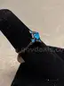 Silver Ring with Blue &#x26; White Stone