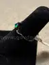 Silver Ring with Blue, Pink, &#x26; Green Reflective Stone