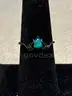 Silver Ring with Blue, Pink, &#x26; Green Reflective Stone