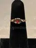 Silver Ring with Purplish Red Stone