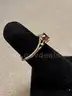 Silver Ring with Purplish Red Stone