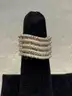 Silver Ring with White Stones