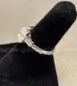 Silver Ring with White Stones