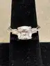 Silver Ring with White Stones