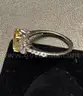 Silver Ring with Yellow &#x26; White Stones