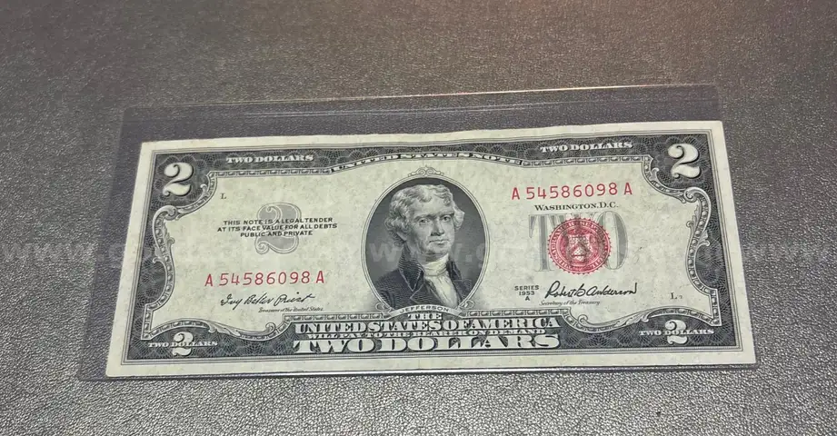 1953A -  2 Dollar Bill in Holder