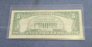 Red Note 1963 Five Dollar Bill in Holder