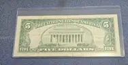 Red Note 1963 Five Dollar Bill in Holder