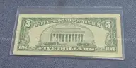 Red Note 1963 Five Dollar Bill in Holder