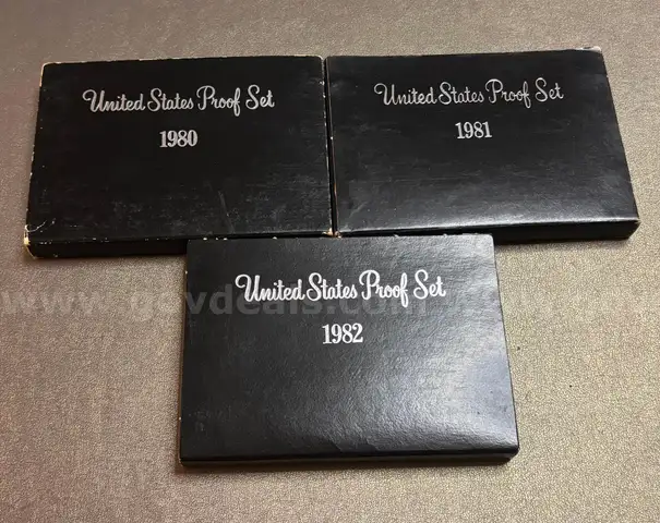 Lot of 3 Proof Coin Sets