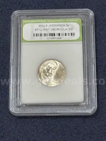 2012P - Jefferson 5c Brilliant Uncirculated