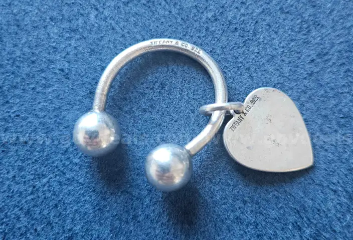 Tiffany &#x26; Co Silver 925 Key Ring with Charm