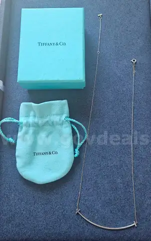 Tiffany &#x26; Co Silver 925 T Smile Necklace