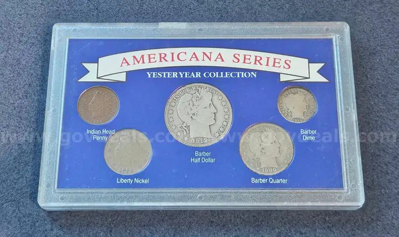 Vintage Rare Coin Set Collection - Barber Half, Dime, Quarter