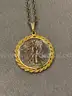 1946 Walking Liberty Gold Plated Pendant Necklace