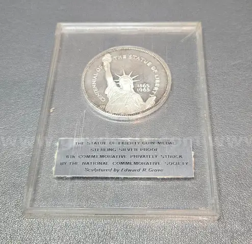 Sterling Silver Proof Statue of Liberty Medal