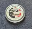 Sterling Silver Painted Eagle Dollar- 9/11 Memorial Coin Twin Towers