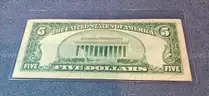 Red Note 1953 Five Dollar Bill in Holder