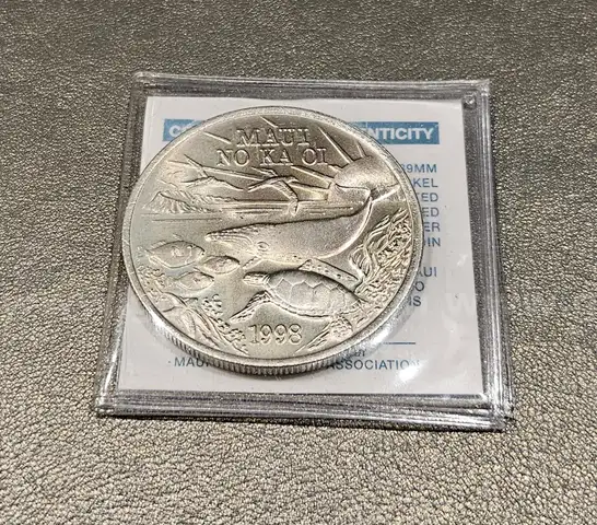 1998 Maui No Ka Oi Trade Dollar Coin