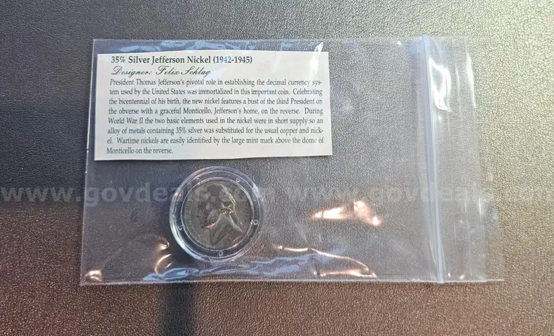 1943 Silver Wartime Nickel Coin