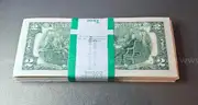Bundle of 2 Dollar Bills from 2017 A