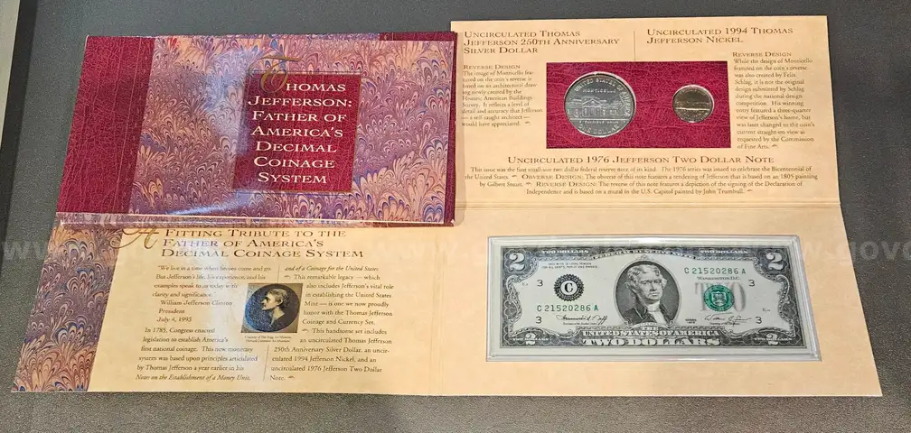The Thomas Jefferson Coin Set