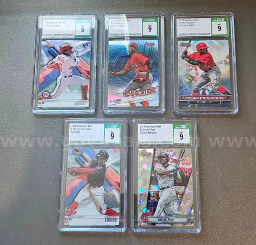 Lot of 5- 2018-2019 Bowman Best Sports Cards