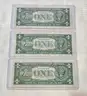 Lot of 3 Sequential Silver Certificate Dollar Bill in Holder