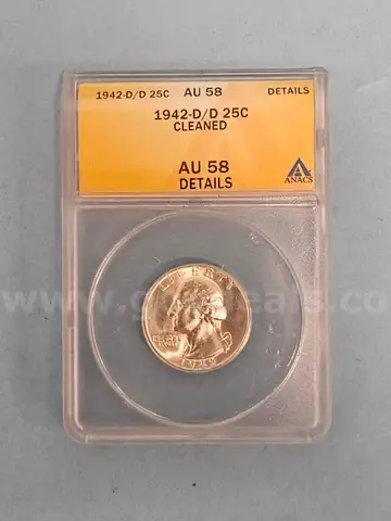 1942 D Quarter Coin