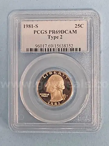 1981-S PR69DCAM Proof Quarter Coin