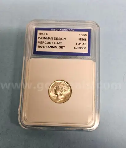1945 D Mercury Dime 100th Aniversary Coin