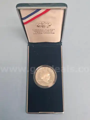 1990-P Eisenhower Centennial Silver Dollar Coin