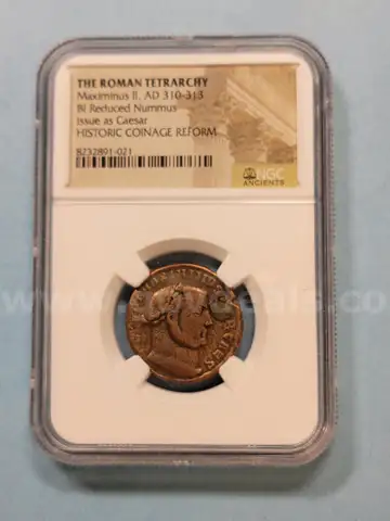 AD 310-313 Roman Tetrarchy Maximus II Coin