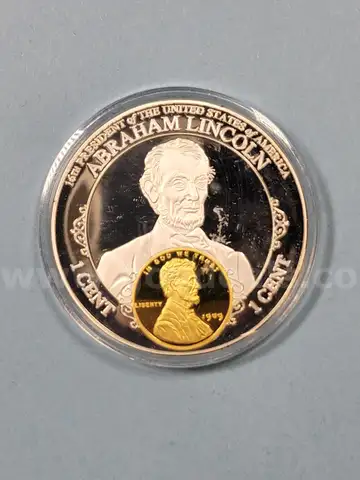 Abraham Lincoln One Cent US Courage Coin
