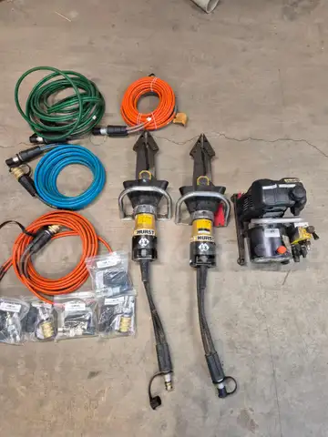 Lot - Jaws of Life, Power Unit and Hoses