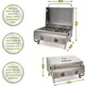 Lot of (4) New Cuisinart Chefs Style Portable Tabletop Grills