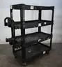 Rubbermaid Utility Cart with Lipped Plastic Shelves: 700 lb Load Capacity