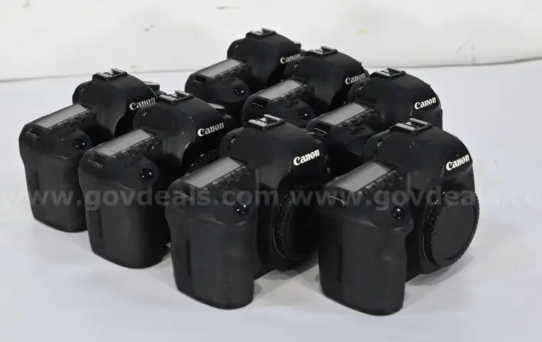 Lot of (7) Used Canon EOS 5D Mark II 21.1 Megapixel Digital SLR Camera Body&#x27;s