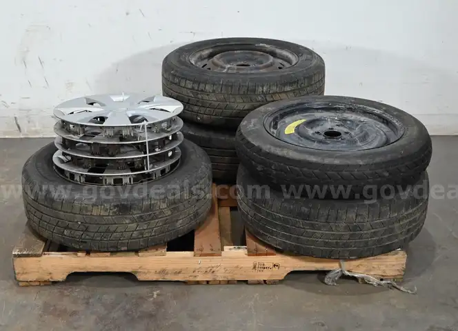 Lot of (4) Rims with Tires + Spare