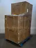 Lot of (8) New OfficeSource Executive High Back Black Chairs with Chrome Frame