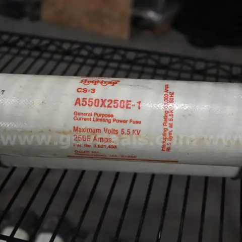 lot of 6 Gould Shawmut A550X250E-1 Current Limiting Power Fuse CS-3 5.5 KV