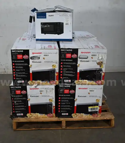 Lot of (9) Microwaves in Factory Packaging