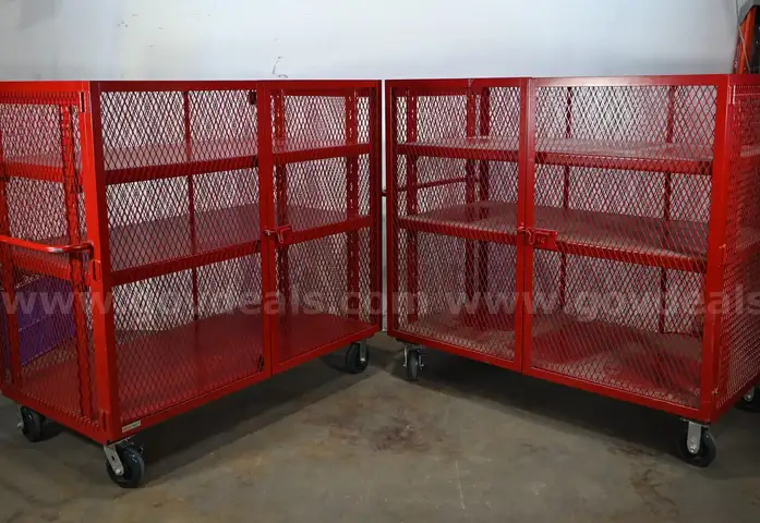 Lot of (2) Mobile Security Cages