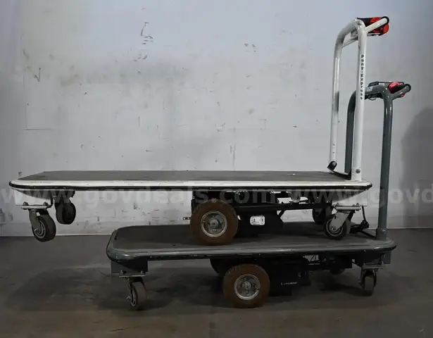 Lot of (2) Motorized Platform Carts