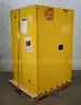 Lot of (2) ULINE 45-Gallon Flammable Liquid Storage Cabinet