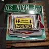 Lot of Traffic and Warning Signs