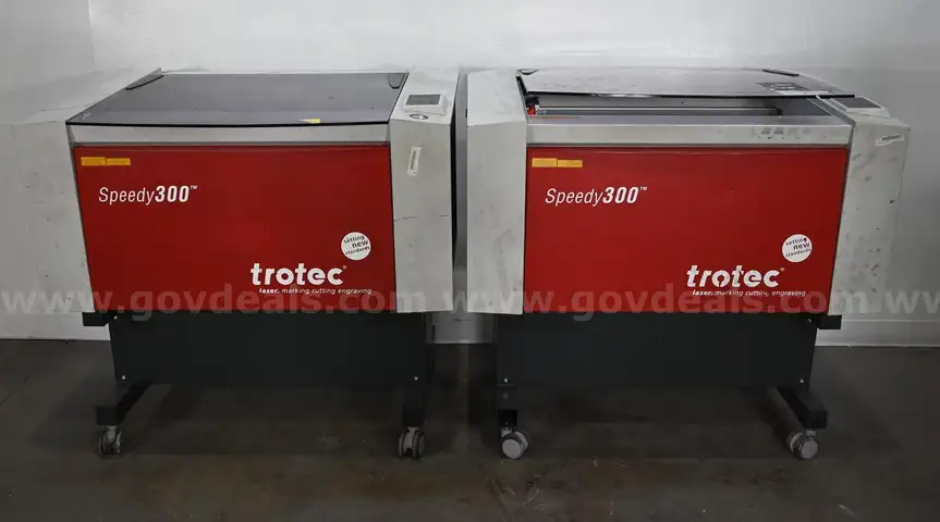 Lot of (2) Trotec Speedy 300 Laser Engraving and Cutting Machine