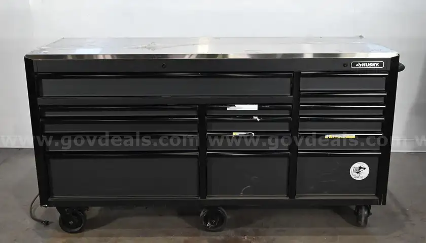 72 in. W x 24 in. D Heavy Duty 15-Drawer Mobile Workbench Cabinet Chest