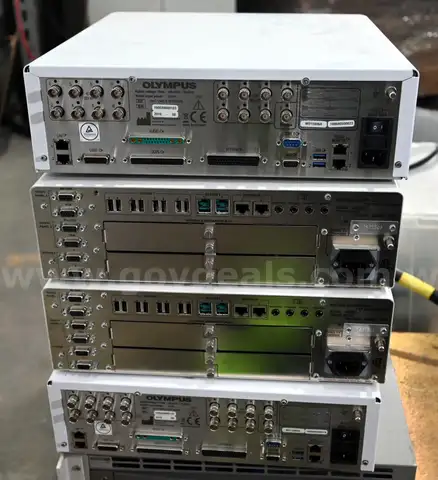 Lot of (2) Olympus  Endo Alpha Endosurgery Medical Control and Lot of (2) Olympus Endo Alpha Video Management Console