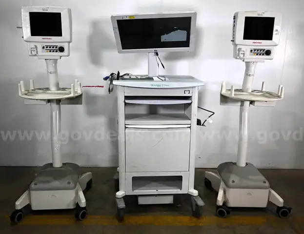 Lot of (1) Mortara Q-Stress Cardiac Stress Testing System w/ (2) Medrad Veris 8600 MR Monitoring System